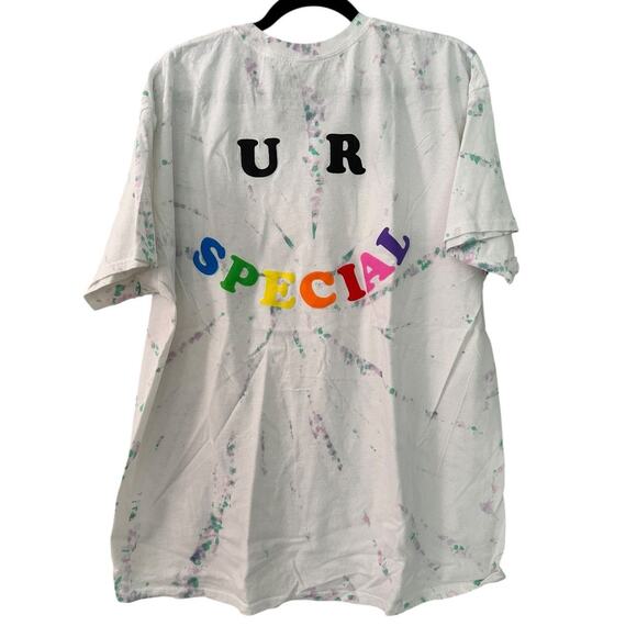 Lizzo XL "U R Special" Tour Tee Graphic Tie Dye Short Sleeve Rainbow Band Shirt - Picture 3 of 6